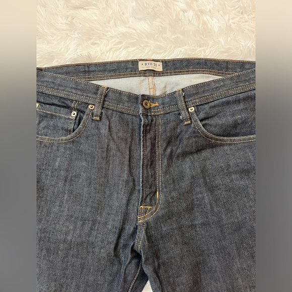 Rye 51 Silo Raw Denim Jeans 36 Navy - Picture 2 of 4